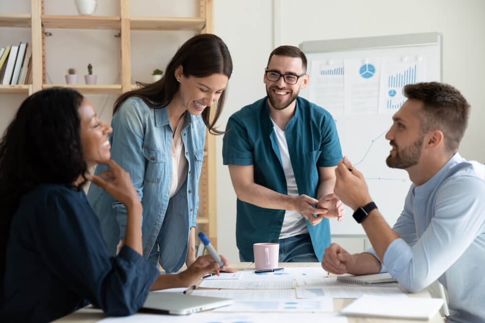 employees working together